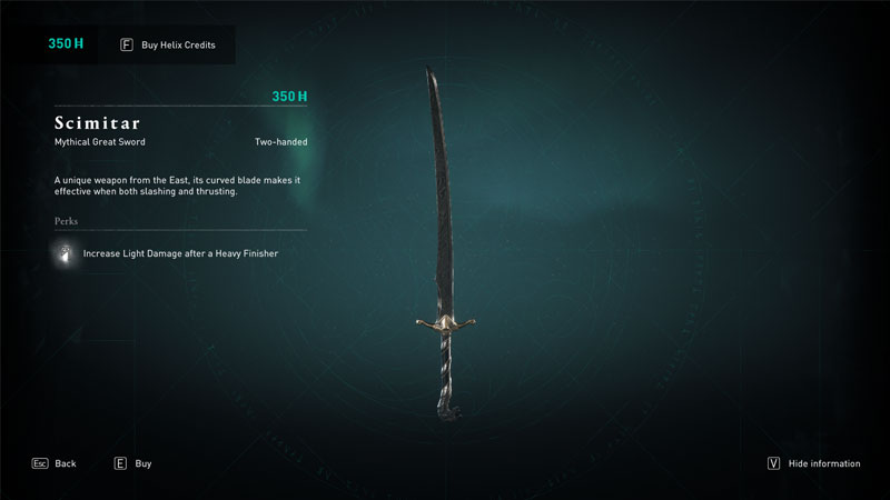 the legendary weapon of Scimitar